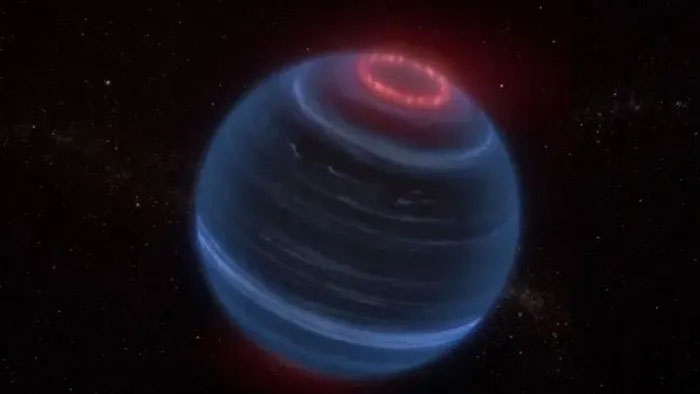 Hình minh họa về một sao lùn nâu và lượng phát xạ hồng ngoại của nó