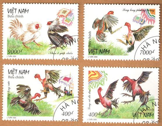 Gà lên tem từ Á sang Âu