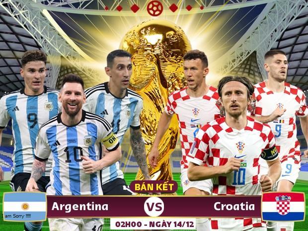 02h00 ngày 14/12, sân Lusail Iconic, bán kết World Cup 2022, Argentina – Croatia: Thành bại tại Messi