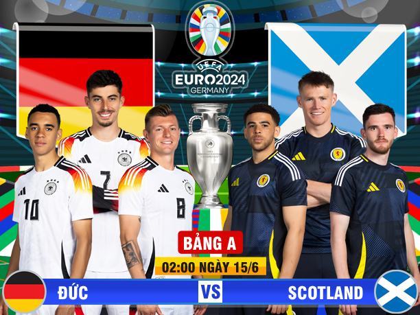 02h00 ngày 15/6, sân Allianz Arena, bảng A EURO 2024, Đức – Scotland: Vạn sự khởi đầu nan