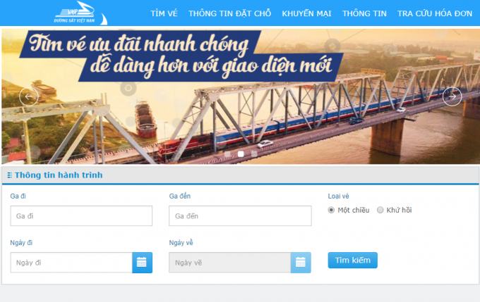 Sắp ra mắt website giá vé tàu rẻ
