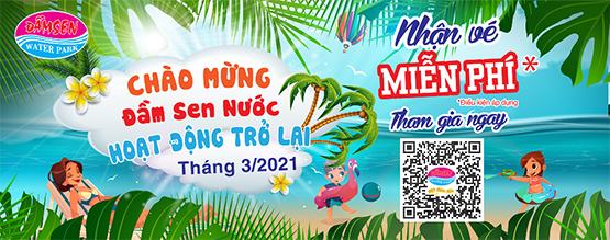 Đầm Sen Nước hoạt động trở lại tặng vé miễn phí