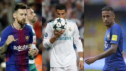 Ronaldo, Messi, Neymar vào top ba giải The Best