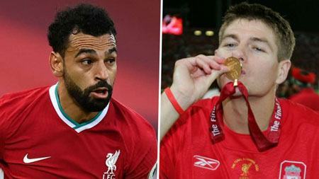 Mo Salah cân bằng kỉ lục ‘khủng’ của Steven Gerrard