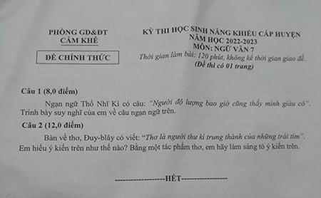 Không phải ra đề càng khó là tốt, càng lạ là hay