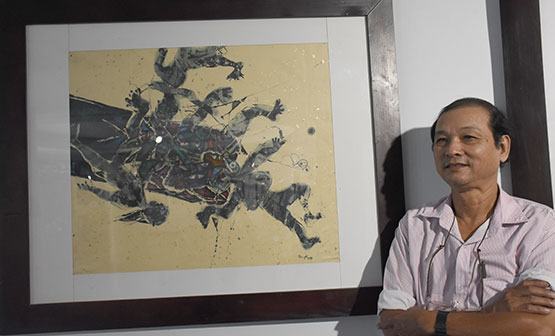 Cháy hết mình với dòng tranh thủ ấn họa