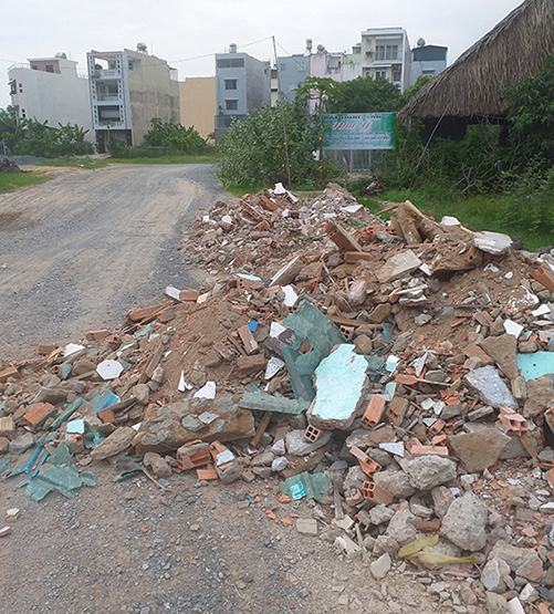 Đổ trộm phế thải xây dựng