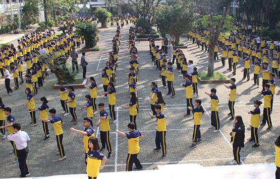 Thú vị với hoạt động tập thể dục bằng nhạc võ