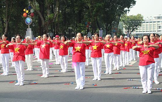 Hội thao “Đồng diễn Thể dục dưỡng sinh dành cho người cao tuổi” 2019