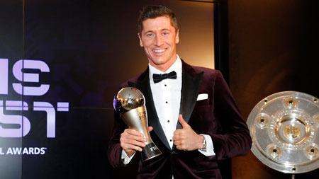 Lewandowski chiến thắng giải The Best của FIFA trước Messi và Salah