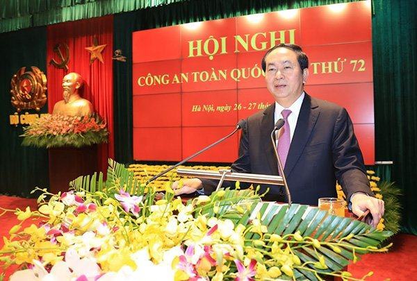 Chủ tịch nước Trần Đại Quang: Lực lượng công an phải tin và dựa vào nhân dân