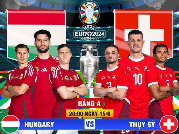 20h00 ngày 15/6, sân Cologne, bảng A EURO 2024, Hungary – Thụy Sĩ: Viết tiếp giấc mơ