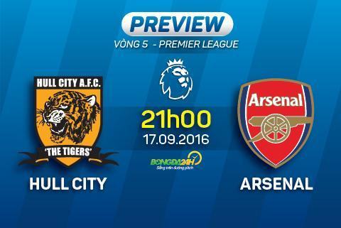 21h ngày 17/9, Hull City vs Arsenal: Pháo thắng nhọc tại hang hổ?