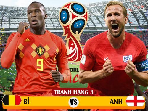 21h00 ngày 14/7, Tranh hạng Ba World Cup, sân Saint Petersburg, Bỉ – Anh: Không còn gì để toan tính