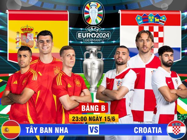 23h00 ngày 15/6, sân Olympiastadion (Berlin), lượt thứ nhất bảng B EURO 2024, Tây Ban Nha – Croatia: Lửa thử vàng