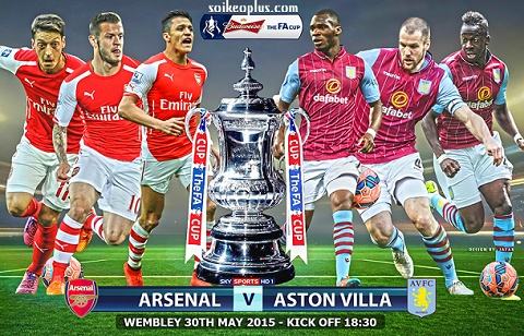 23h30 30/5 – chung kết cúp FA, Arsenal vs Aston Villa: Ngôi vương lịch sử cho Pháo thủ?
