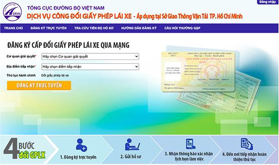 Đổi bằng lái xe online: Nhanh, tiện lợi