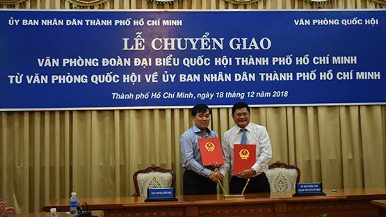TP.HCM: Chuyển giao Văn phòng đoàn đại biểu Quốc hội TP về UBND TP