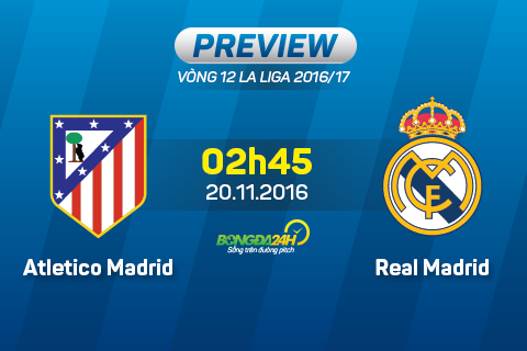 2h45 ngày 20/11, Atletico vs Real Madrid: Khi Zidane hóa thành Simeone