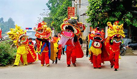 Múa lân ngày Tết