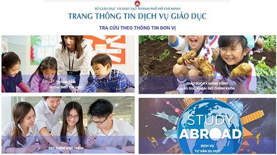 Công khai các đơn vị thực hiện dịch vụ GD