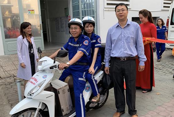 Thêm BV đưa xe cấp cứu 2 bánh vào hoạt động