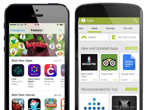 Doanh thu Apple App Store gấp đôi Google Play Store