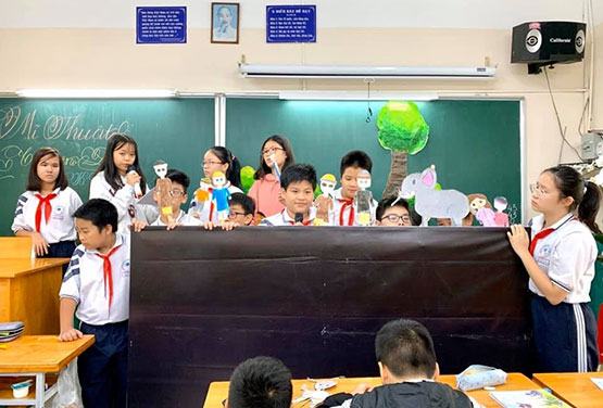 Đưa múa rối vào môn học mỹ thuật