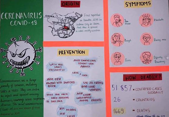 Học sinh tìm hiểu về dịch Covid-19 bằng tiếng Anh