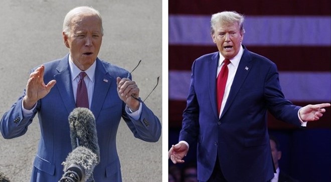 Ông Biden bất ngờ vượt lên dẫn trước ông Trump