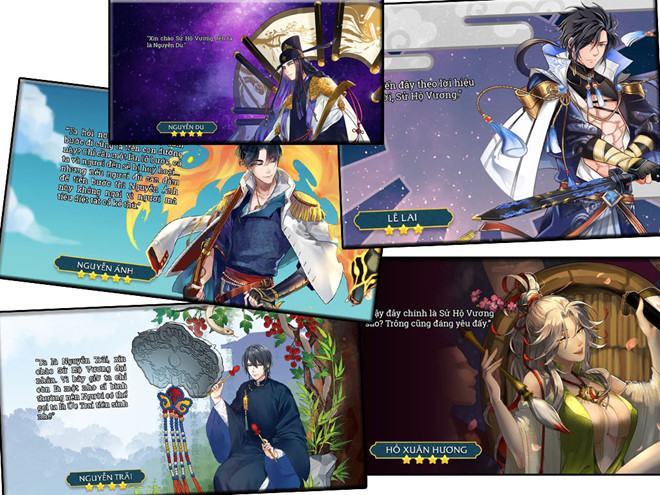 Tạo hình các nhân vật trong game Sử Hộ Vương /// Ảnh: Gamize