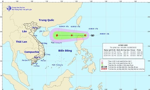 Áp thấp nhiệt đới đi vào biển Đông và có khả năng mạnh thêm