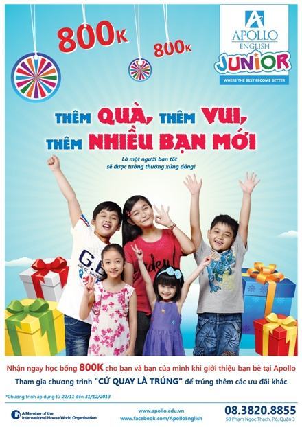 Apollo English tặng học bổng tôn vinh tình bạn