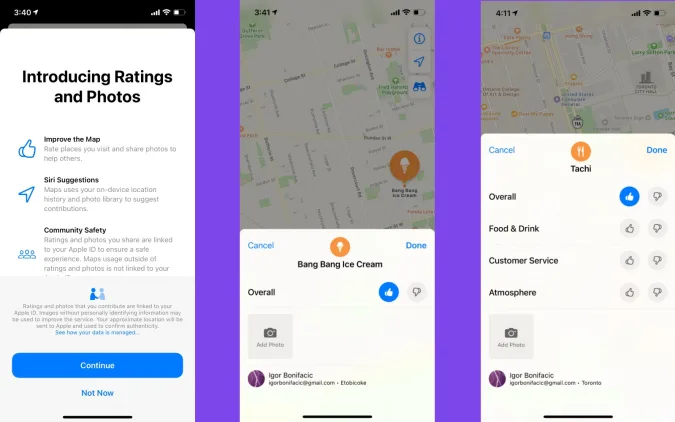 Apple Maps bắt đầu mở rộng hệ thống đánh giá địa điểm
