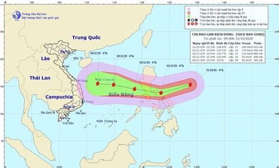 Bão Goni giảm cấp độ khi vào Biển Đông