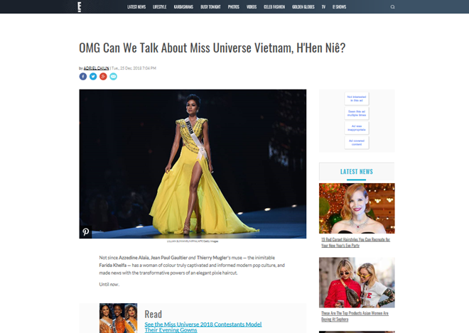 Báo Mỹ khen H’Hen Niê phá vỡ mọi chuẩn mực cái đẹp - ảnh 1