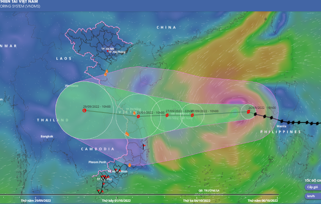 Bão Noru đang mạnh lên, mở rộng vùng rủi ro thiên tai cấp 4 ảnh 1