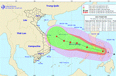 Bão Phanfone gây gió giật cấp 13 trên Biển Đông