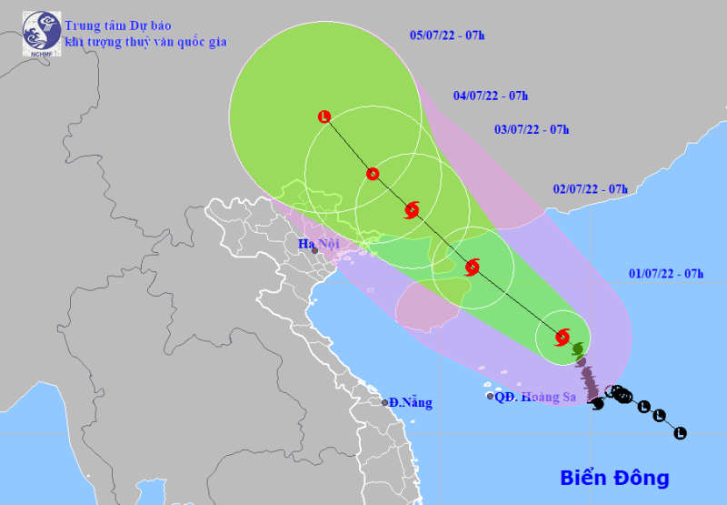 Bão số 1 mạnh lên, đang hướng vào đất liền - Ảnh 1.