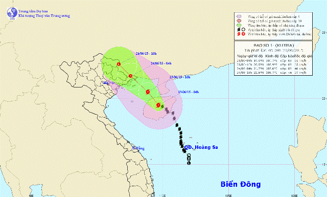 Bão số 1 qua đảo Hải Nam, chiều tối nay Đông Bắc Bộ mưa lớn