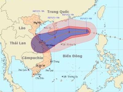 Bão số 12 có khả năng chuyển hướng