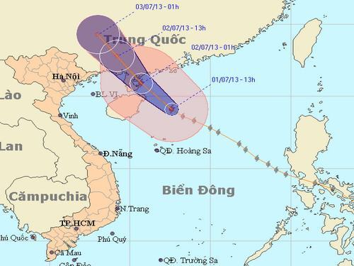 Bão số 3 mạnh lên tới cấp 10