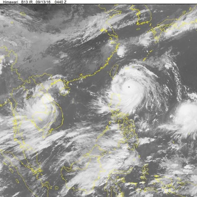 Sơ đồ đường đi và vị trí của siêu bão Meranti  /// Trung tâm dự báo khí tượng thủy văn T.Ư