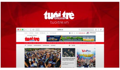 Ảnh chụp màn hình Báo Tuổi trẻ Online.