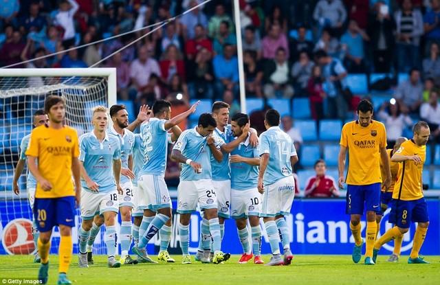 Niềm vui chiến thắng của cầu thủ Celta Vigo