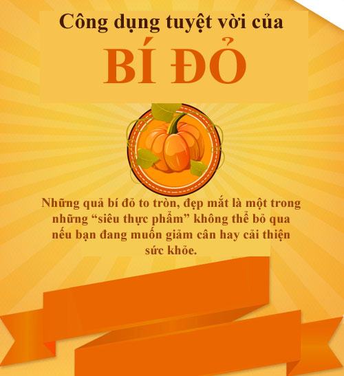 Công dụng không thể bỏ qua của bí đỏ