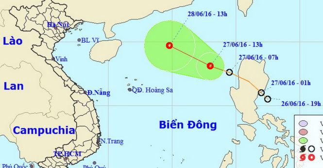 Biển Đông lại có áp thấp nhiệt đới, gió giật cấp 8
