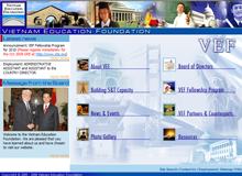 Giao diện trang chủ website VEF.