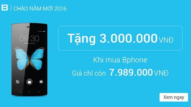 Pop-up thông báo giảm giá được Bkav đăng tải trên trang web Bphone - Ảnh chụp màn hình