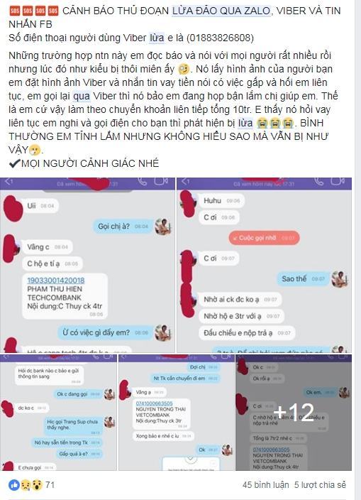 Bung phat lua dao qua Zalo, Viber